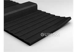 Treppe zur Rampe von Transportwagen, Breite 1660mm, Länge 1480mm, 65°ShA, SBR, -25°C/+70°C, schwarz, 